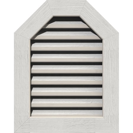 Octagonal Top Gable Vent Western Red Cedar Gable Vent W/1 X 4 Flat Trim Frame, 36W X 28H